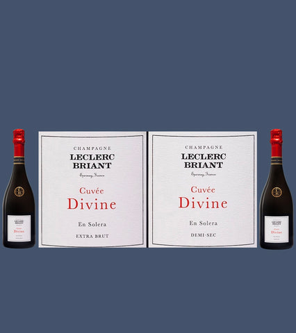 Leclert Briant Duo: Cuvées Divine Extra Brut + Demi Sec 2 x 75cl